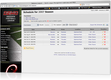 Try the Redzone Leagues Demo